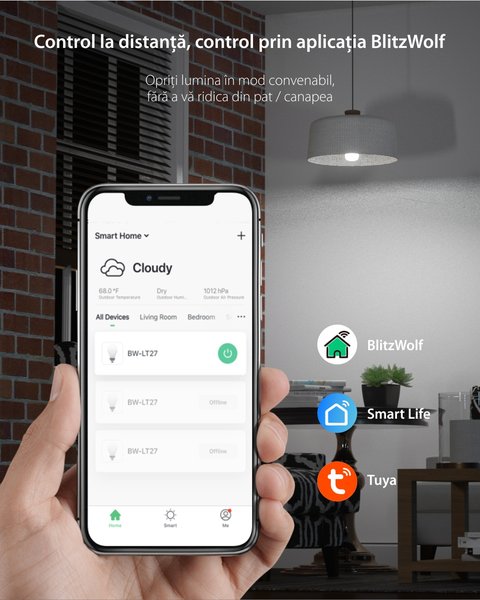 Bec inteligent Blitzwolf BW-LT27, Wi-Fi, Smart,
